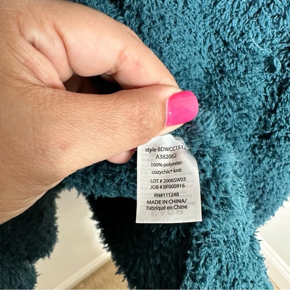Barefoot Dreams CozyChic Boardwalk Cardigan in Deep Teal - Picture 6 of 10